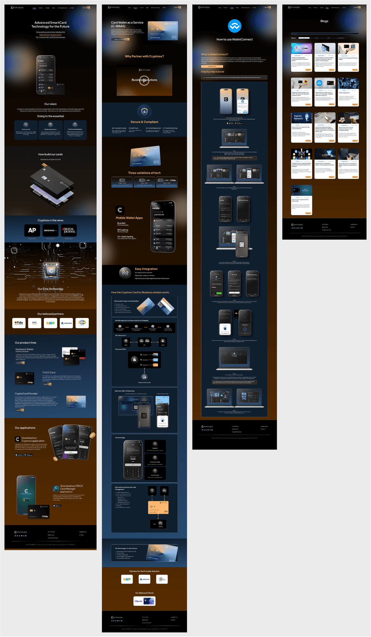 Image showing the new Cryptnox website design.