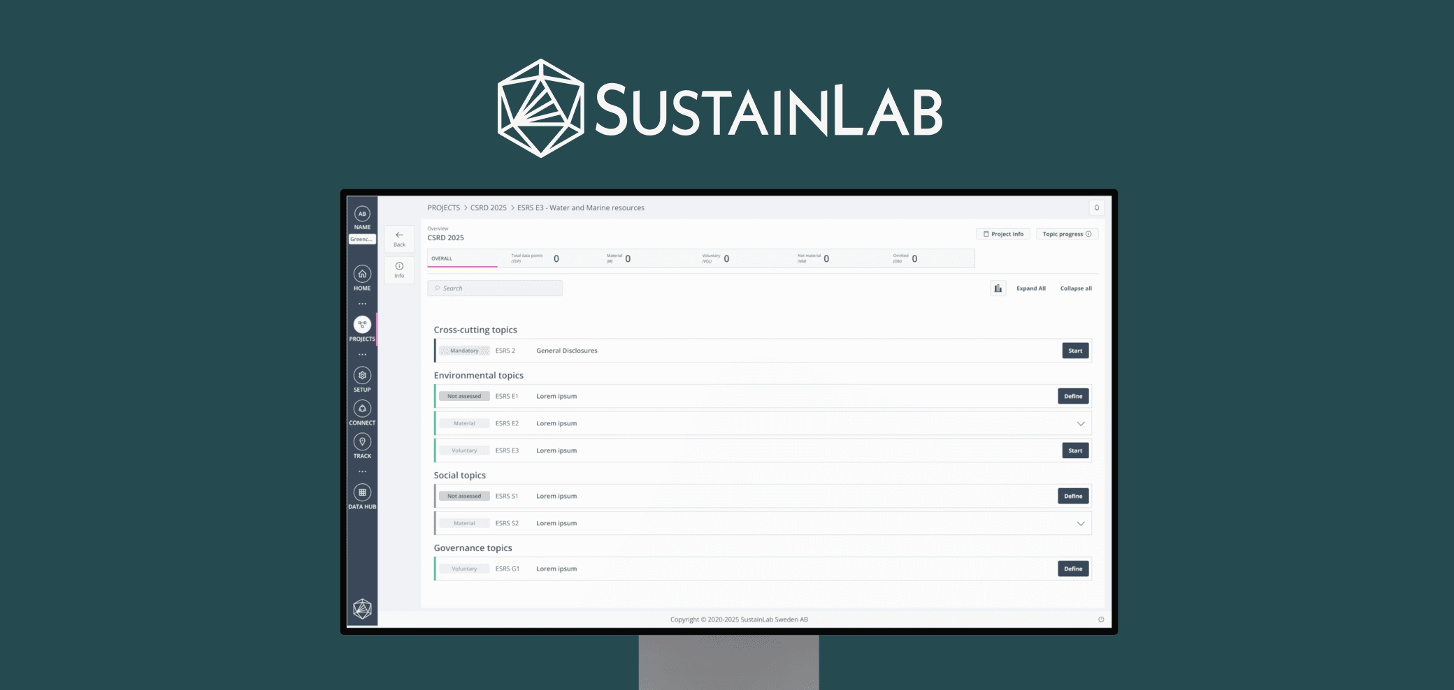 Project preview: Sustainability Management Platform
